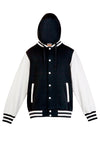 King Size Basics - Hooded Varsity Letterman Jacket -  - Chaotic Clothing Streetwear Sydney Australia Street Style Plus Menswear