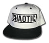 Box Logo SnapBack - WHITE w/ BLACK - hat - Chaotic Clothing Streetwear Sydney Australia Street Style Plus Menswear