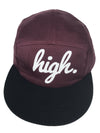 High 5 Panel - MAROON - hat - Chaotic Clothing Streetwear Sydney Australia Street Style Plus Menswear