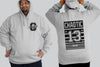 Lucky 13 Stripe I Chaotic KING Size HOODIE Streetwear I 2xl to 9xl Plus