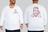 My Eyes are Up Here - Beard P#rn Long Sleeve Tee I Chaotic KING Size Streetwear I 2xl to 9xl Plus -  - Chaotic Clothing Streetwear Sydney Australia Street Style Plus Menswear