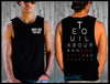 Eye Chart  Mens Muscle Tee | Chaotic Clothing Streetwear Tshirts - Shirts - Chaotic Clothing Streetwear Sydney Australia Street Style Plus Menswear