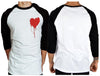 Bleeding Heart Raglan 3/4 Sleeve Tee | Chaotic Clothing Streetwear Tshirts - Shirts - Chaotic Clothing Streetwear Sydney Australia Street Style Plus Menswear