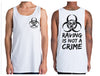 Raving is Not a Crime Singlet | Chaotic Clothing Streetwear Tshirts - Shirts - Chaotic Clothing Streetwear Sydney Australia Street Style Plus Menswear