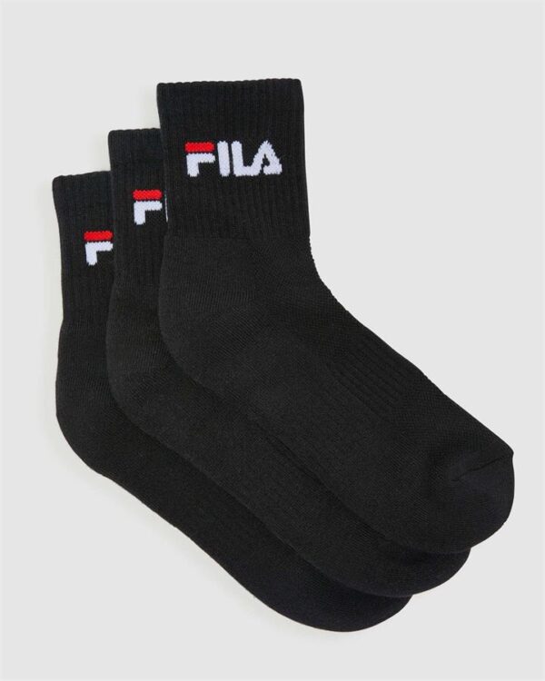 FILA Unisex Qtr Crew Socks 3pk