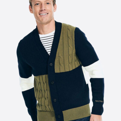 Nautica Re-edition Colour Block Cardigan