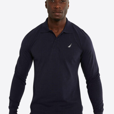 Nautica Essentials Collection Long Sleeve Heavyweight Polo