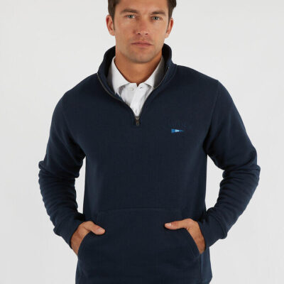Nautica Embroidered Heavyweight ¬º Zip Jumper