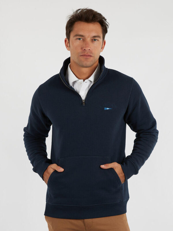Nautica Embroidered Heavyweight ¬º Zip Jumper
