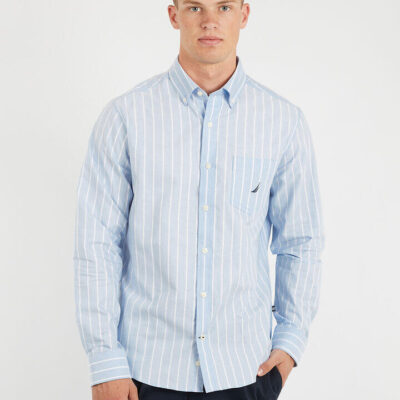Nautica Oxford Stripe Long Sleeve Shirt