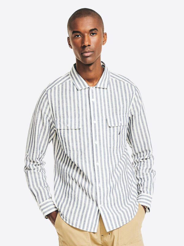 Nautica Aaron Long Sleeve Linen Shirt