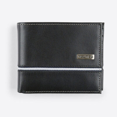 Nautica Striped Bifold Leather Wallet