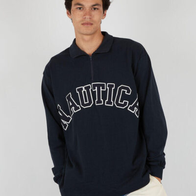 Nautica Japan Arch Logo ¬Ω Zip Jumper