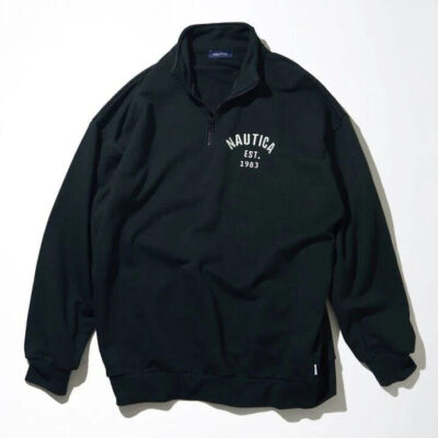 Nautica Japan ¬Ω Zip Felt Arch Logo Jumper