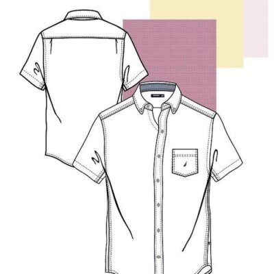 Nautica Short Sleeve Ping Oxford Shirt