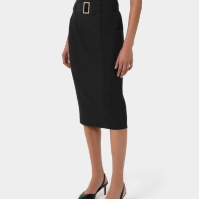 Forcast Victoria Belted Pencil Skirt
