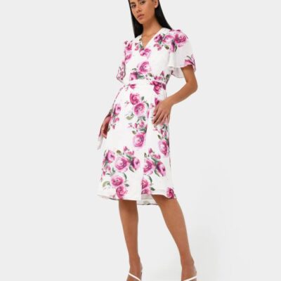 Forcast Andrea Floral Wrap Dress