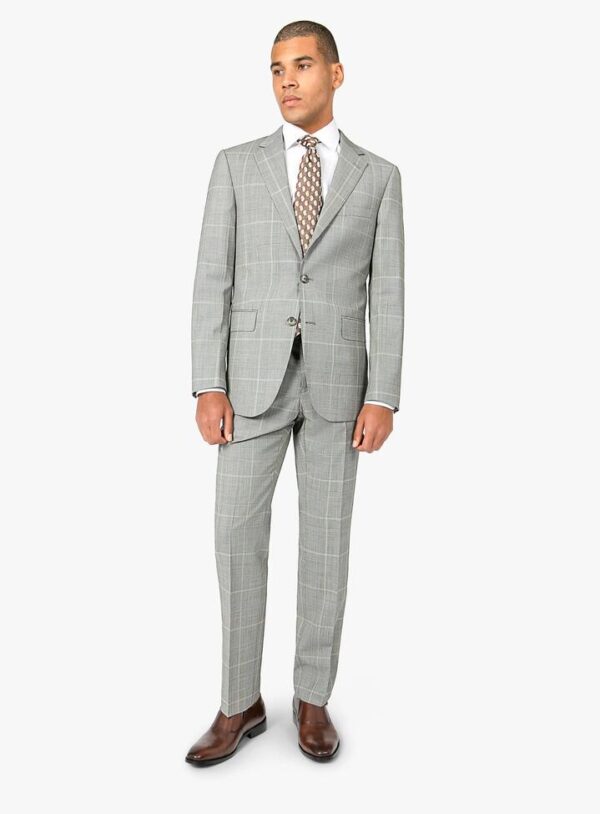 Agnelli Taupe Plaid Suit  - Peter Jackson