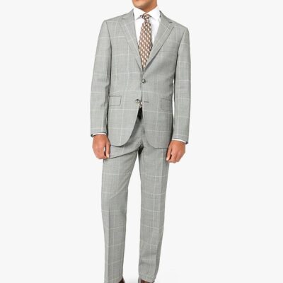 Agnelli Taupe Plaid Suit  - Peter Jackson