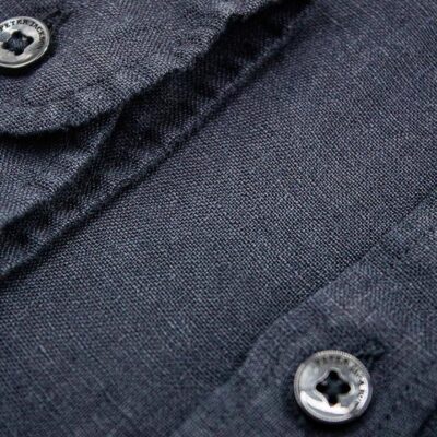 Verano Black Washed Linen Shirt XXL - Peter Jackson