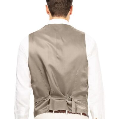 Cayman Sand Linen Vest 100 - Peter Jackson