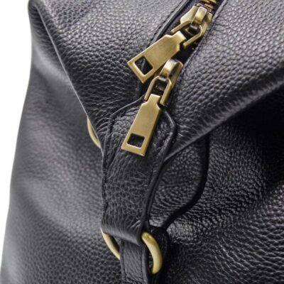 Alessio Black Pebbled Leather Bag  - Peter Jackson