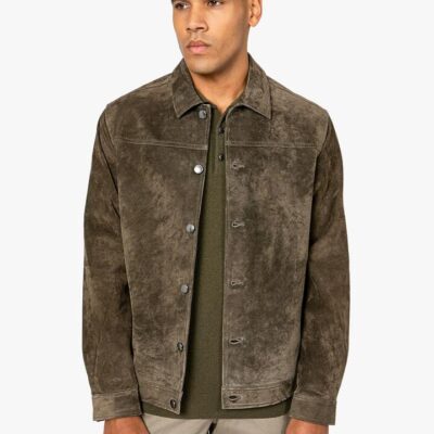 Brunico Classic Olive Suede Jacket S - Peter Jackson