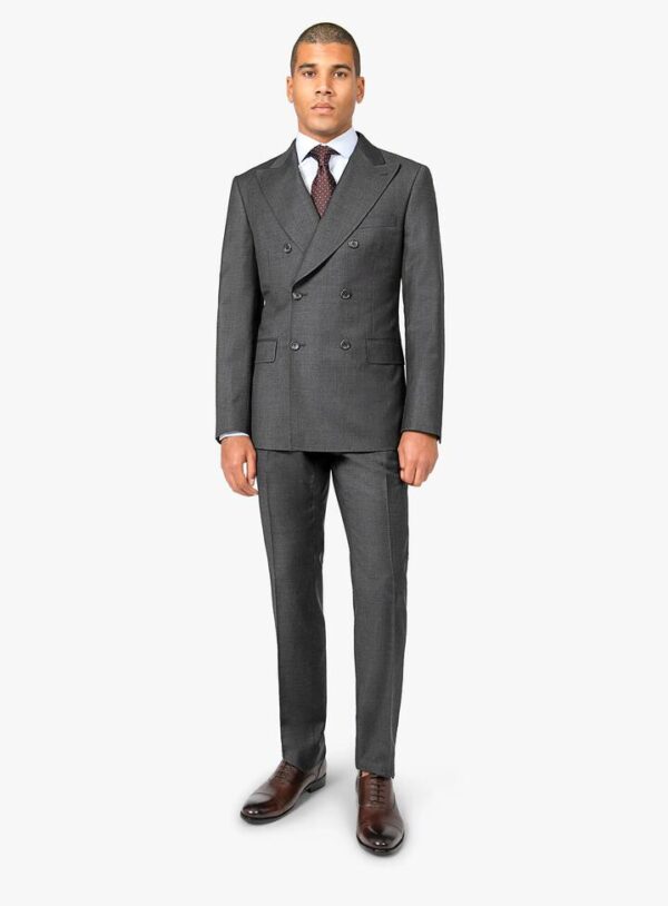 Positano Grey Double Breasted Jacket  - Peter Jackson