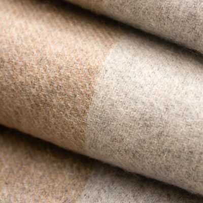 Tan & Grey Pure Wool Scarf  - Peter Jackson