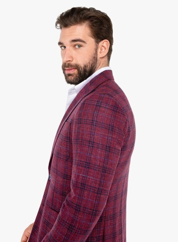 Pisa Raspberry Overcheck Jacket  - Peter Jackson