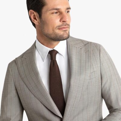 Positano Taupe Pinstripe Suit  - Peter Jackson