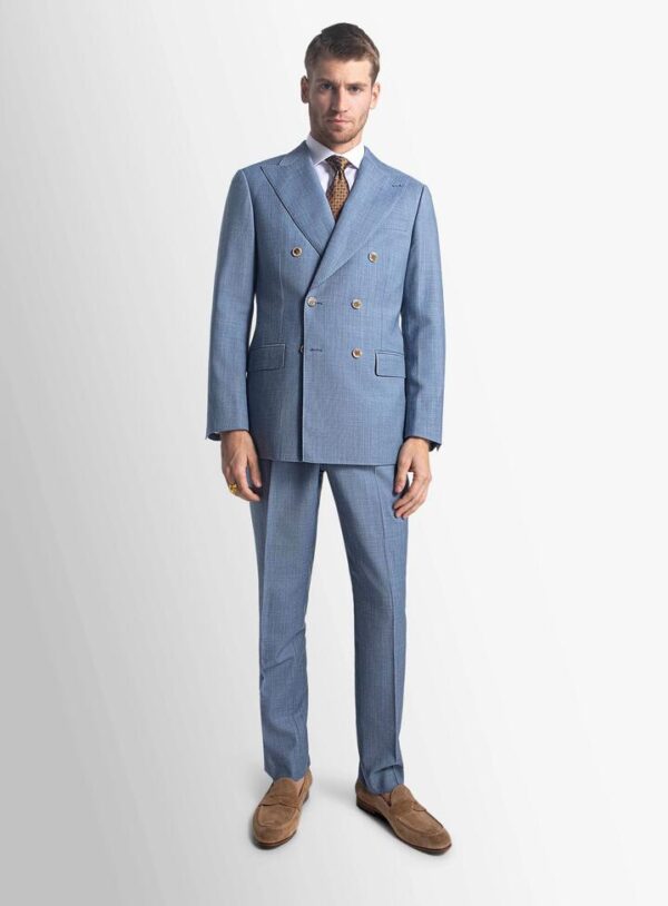 Tommaso Double Breasted Sky Suit  - Peter Jackson