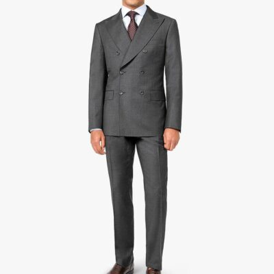 Positano Grey Double Breasted Jacket  - Peter Jackson