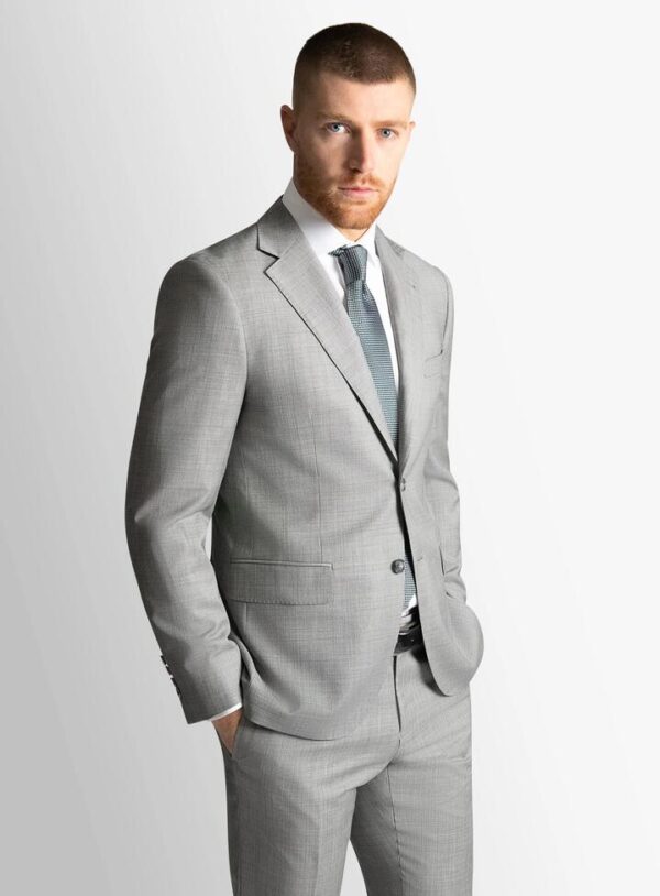Silver Sharkskin Signature 2-Piece Suit  - Peter Jackson