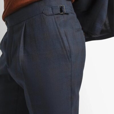 Siena Plaid Navy Trousers 84 - Peter Jackson