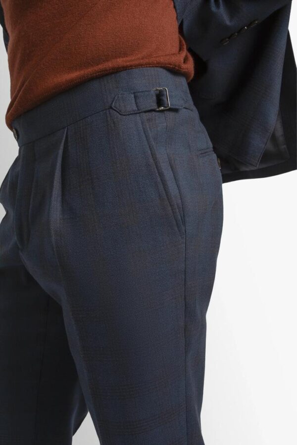 Siena Plaid Navy Trousers 96 - Peter Jackson