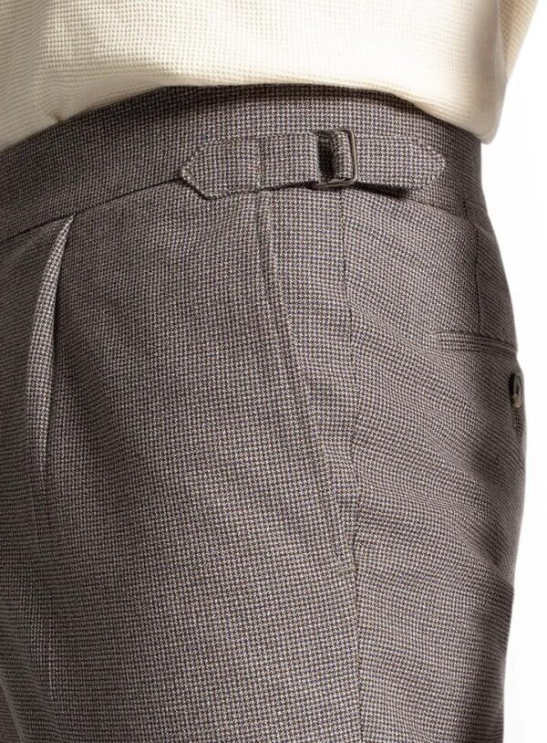 Sienna Puppytooth Chocolate Brown Trousers 84 - Peter Jackson